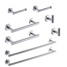 8 Pieces Bathroom Hardware Accessories Set Towel Bar Set,Wall Mounted,Premium Stainless Steel