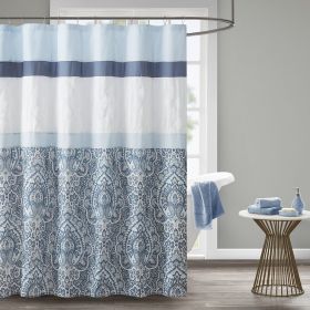 Printed and Embroidered Shower Curtain