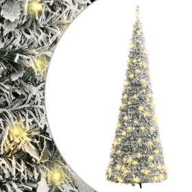 Artificial Christmas Tree Pop-up Flocked Snow 50 LEDs 47.2"