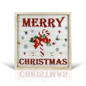 Christmas Distressed Frame Red Truck Wall Art Sign Wall Hanging Picture Christmas Gift Simple and Elegan