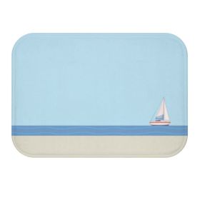 Sail Boat in the Ocean Bath Mat