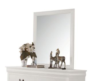 Louis Philippe White Finish Mirror